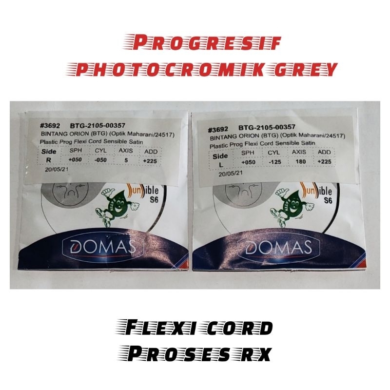 PROGRESIF FLEXI CORD PHOTOCROMIC/SENSIBLE GREY SATIN GREEN BY DOMAS