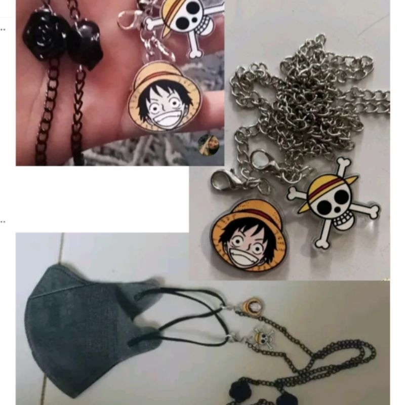 Tali Masker Luffy One Piece/Strapmask Luffy One Piece/Konektor Masker Luffy One Piece