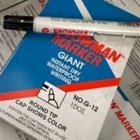 

KF7 spidol murah permanent G 12 snowman wrn hitam 1kotak 12pcs