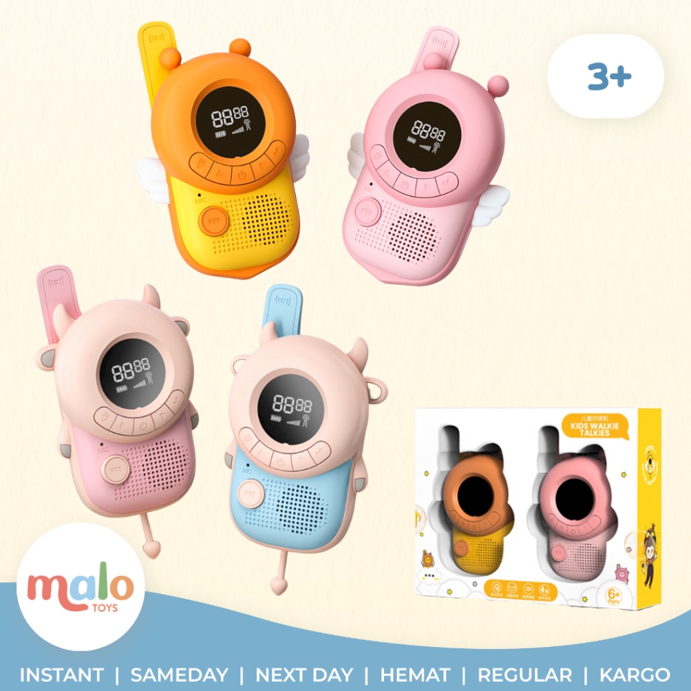 MURAH MALOTOYS  KOOOL Walkie Talkie 2 pcs Bee 3KM HT Telepon Suara Jarak Jauh 3 KM 2pcs WalkieTalkie