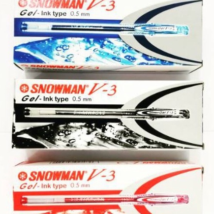 

Super PULPEN SNOWMAN GEL V3 PEN BOLPOIN SNOWMAN V3 5 7 mm 12 pcs