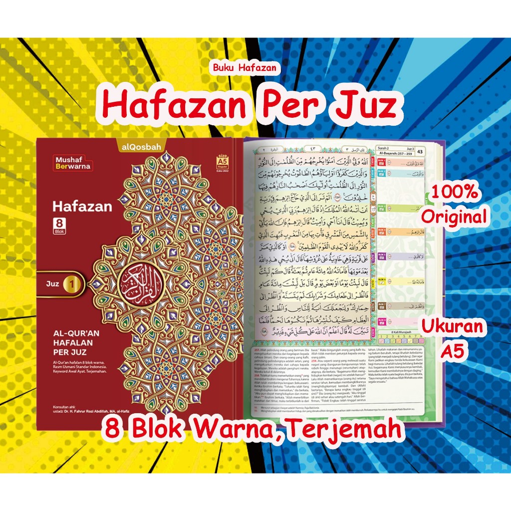 alquran per juz / Al Qur'an Per Juz Hafazan 8 / alquran terjemahan dan tajwid besar a5