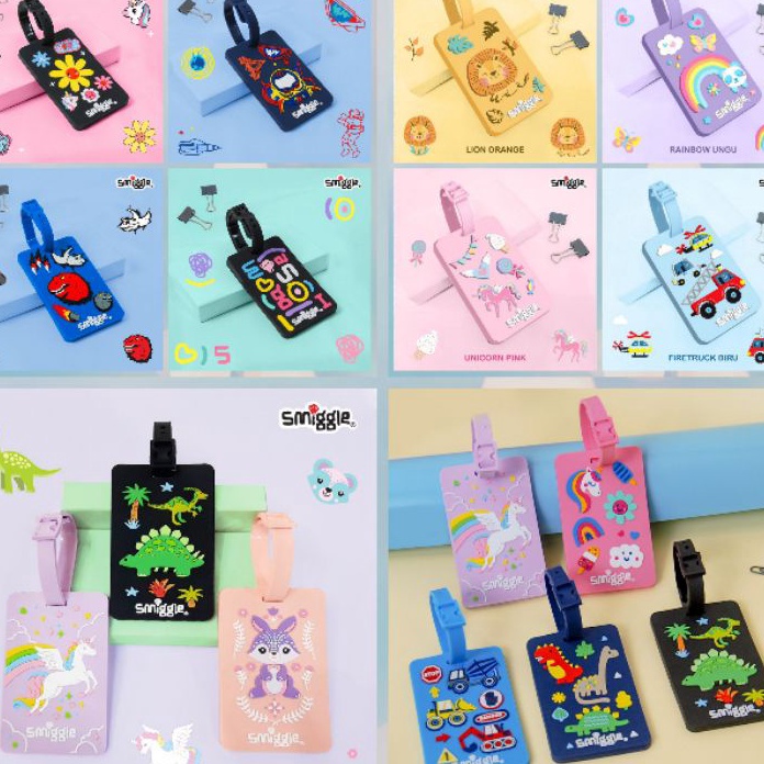 

KP8 Smiggle teeny bag tag card holdername tag SmiggleSmiggle name tag rubberSmiggle Id cardname tag anak
