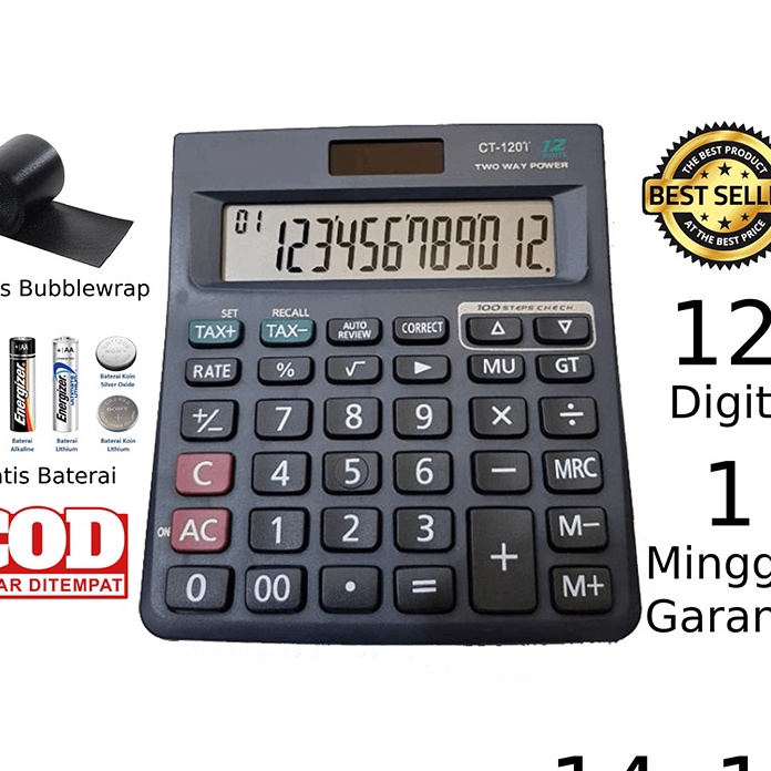 

Grosir Kalkulator CITIZEN 12T 12 Digit Kakulator Dagang Kalkulator check Calculator 12 Digit