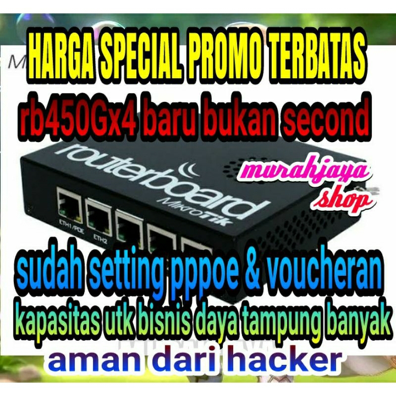 Promo Alat voucher wifi 200++ user mikrotik RB450Gx4 Rb750Gr3