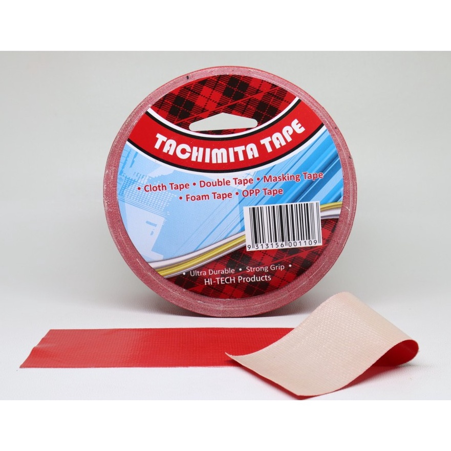 

FG2 CLOTH TAPELAKBAN KAIN WARNA MERAH TACHIMITA BERKUALITAS 2 INCH 17 M