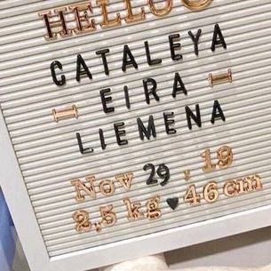 

KI3 papan nama bayi letter board hospital board baby board