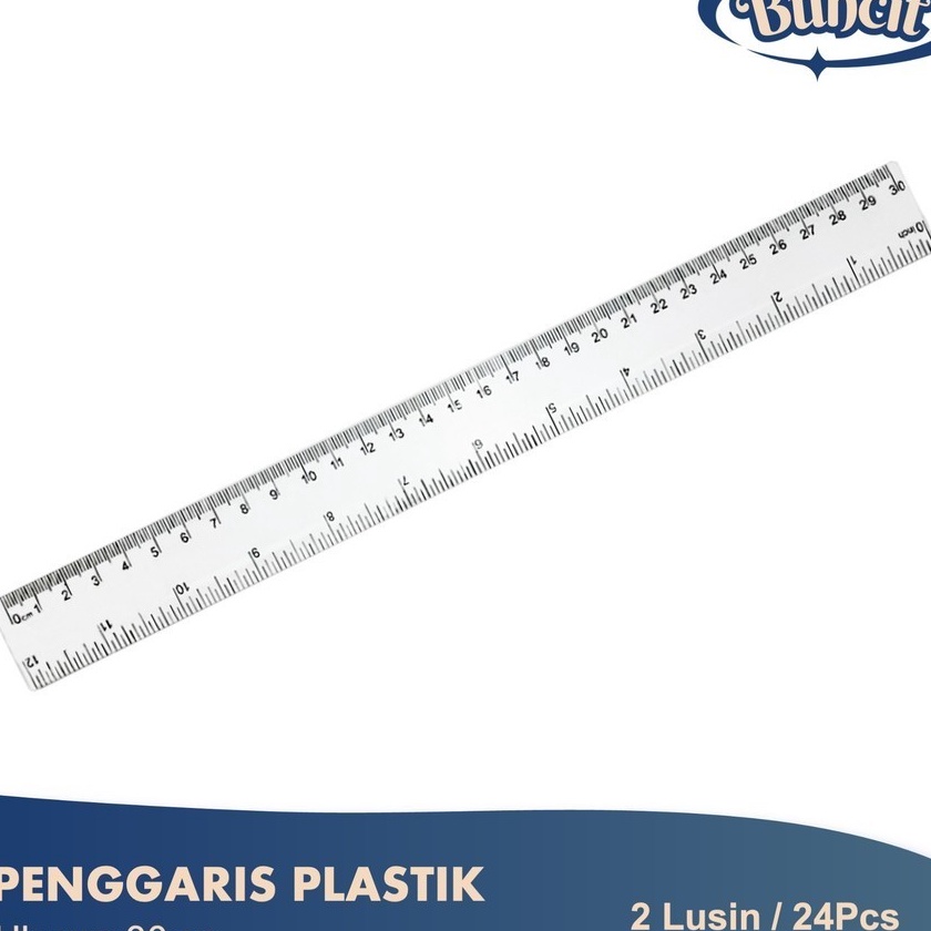 

KF7 1 Set 24 Pcs Penggaris Plastik Bening 3cm Penggaris Transparant 3cm Mistar Plastik Buncit