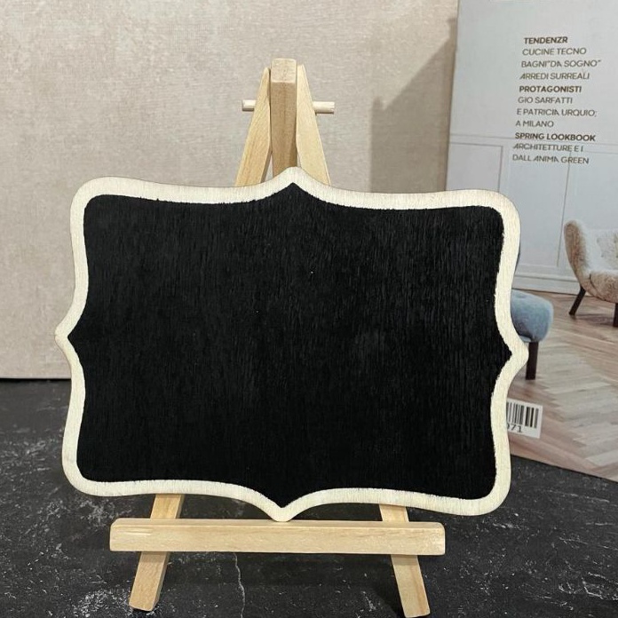 

KP8 Black Board Standing Papan tulis mini Oval Kotak Kupu Kupu