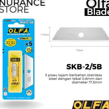 

KF7 REFILL BLADE OLFA SKB25B UNTUK CUTTER OLFA SK3 SK4 SK5 SK9 UTC1