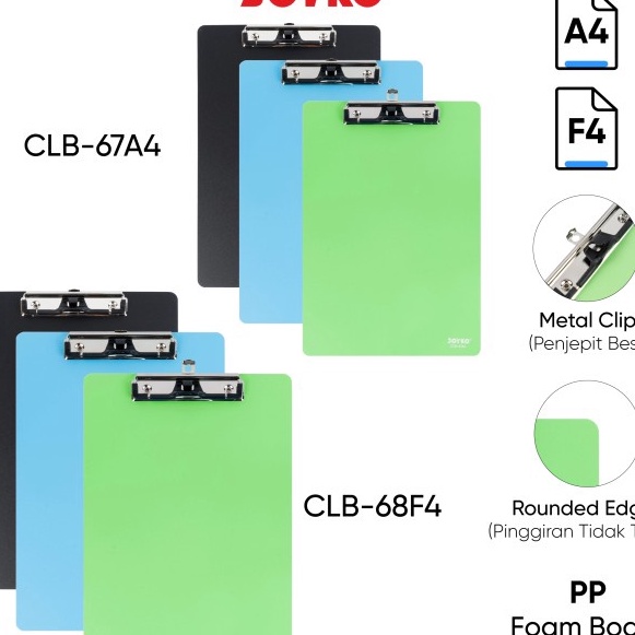 

HJ6 Clipboard Papan Jalan Alas Ujian Joyko CLB6768