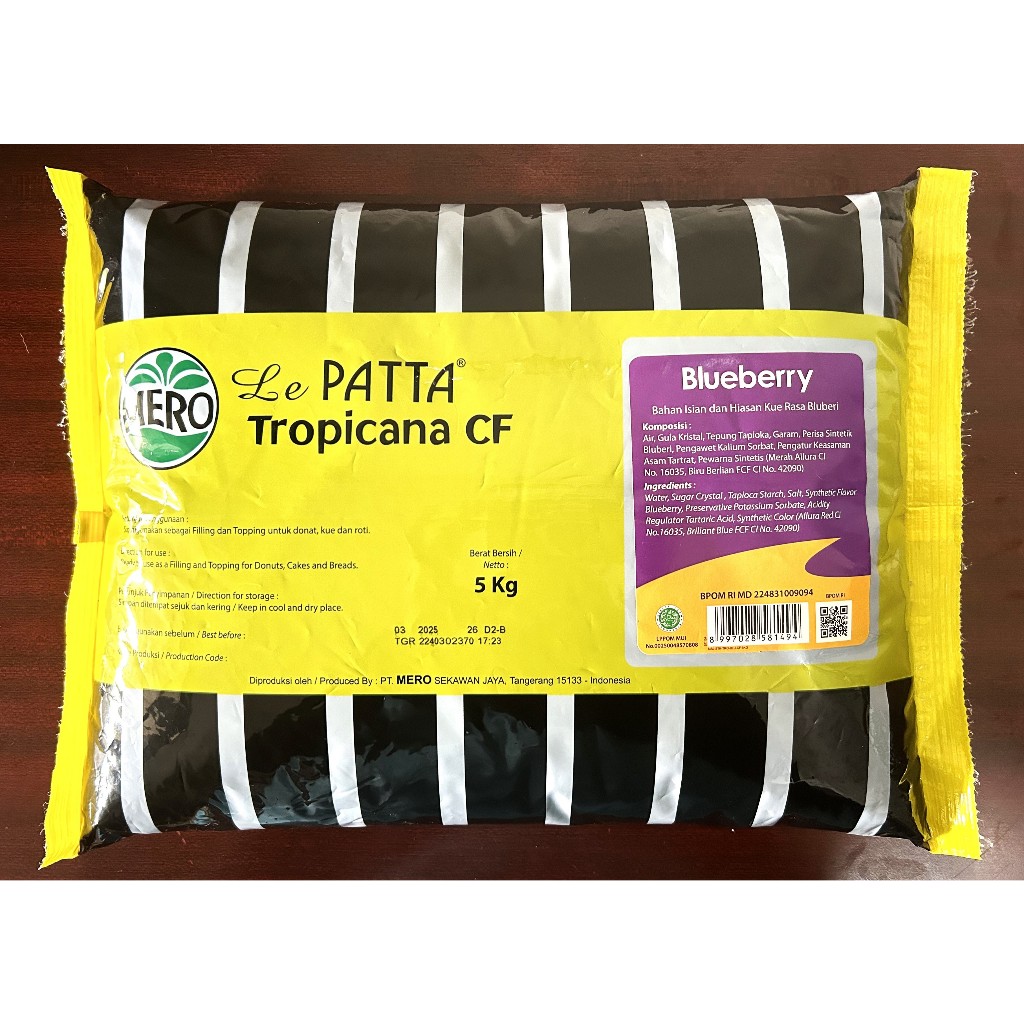 Lepatta Selai Jelly Blueberry Le Patta Tropicana CF repack 500gr Lepatta Mero
