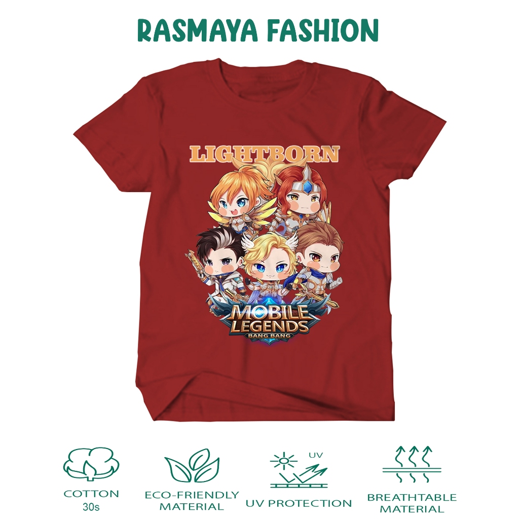 Atasan Anak anak Laki laki Bahan Cotton Combad 30s Bergambar Squad Ml LIGHTBORN Terbaru