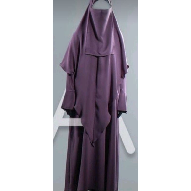 Khimar nonpad basic Aljenna warna huckle berry