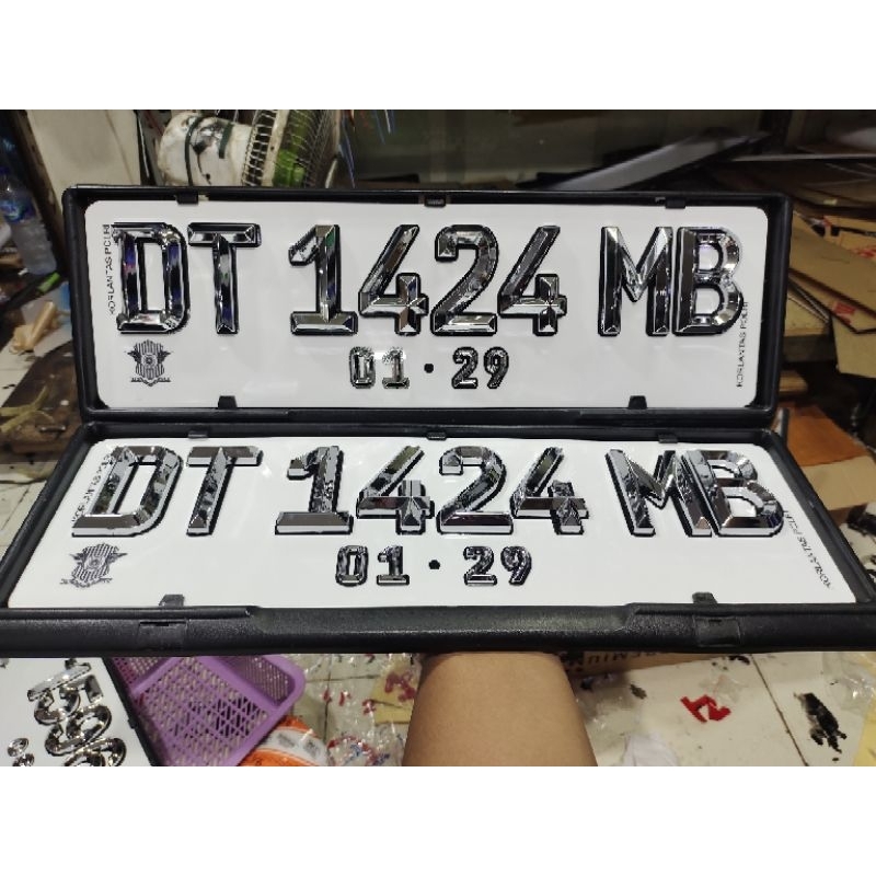Plat mobil timbul model terbaru / plat nomor mewah