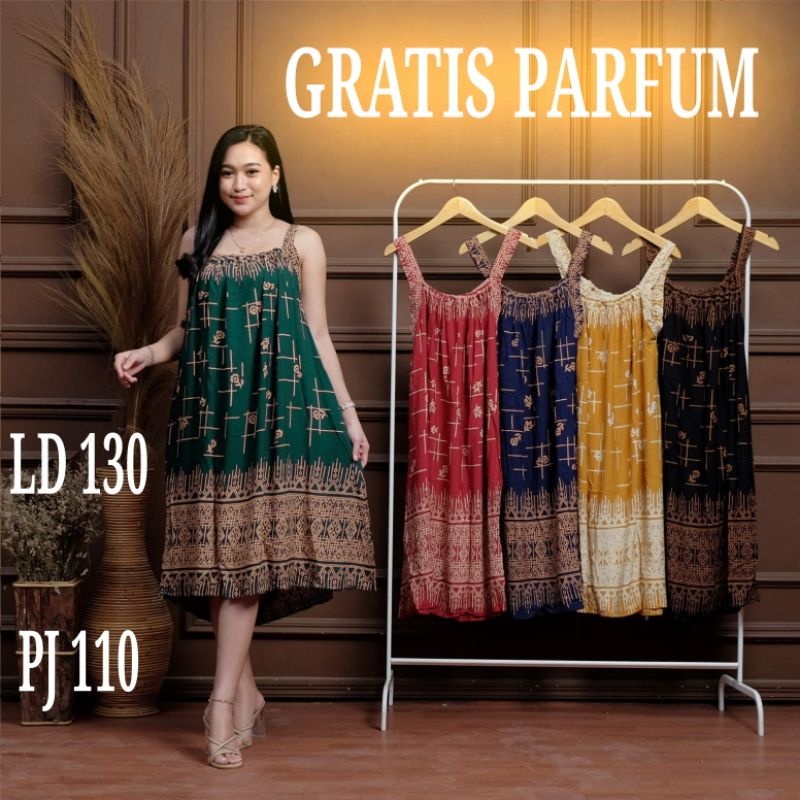 Daster Cantik Wanita Daster Yukensi Tana Lengan Tali Satu Daster Jumbo Rayon Super Adem LD 130