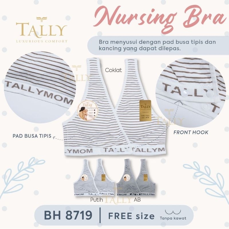 Tally Bra Menyusui Tanpa Kawat BH 8719 & BH 8853 | BH Ibu Menyusui dan Ibu Hamil - Free Size