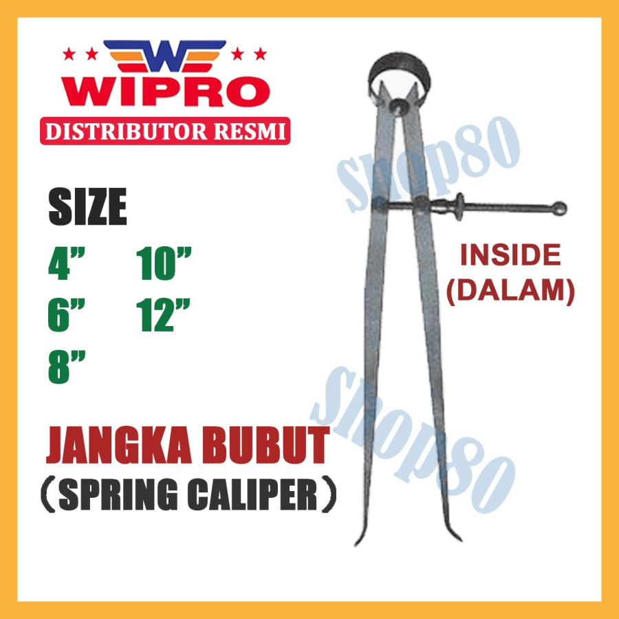 Wipro Jangka Bubut Dalam Porting Spring Caliper Inside 4 6 8 10 12"