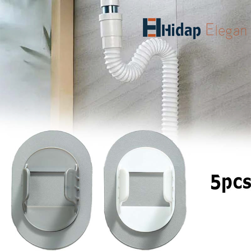 PVC Pipa Klem Clamp Tempelan Dinding Penjepit Selang/Braket Pipa Pembuangan Mesin Cuci