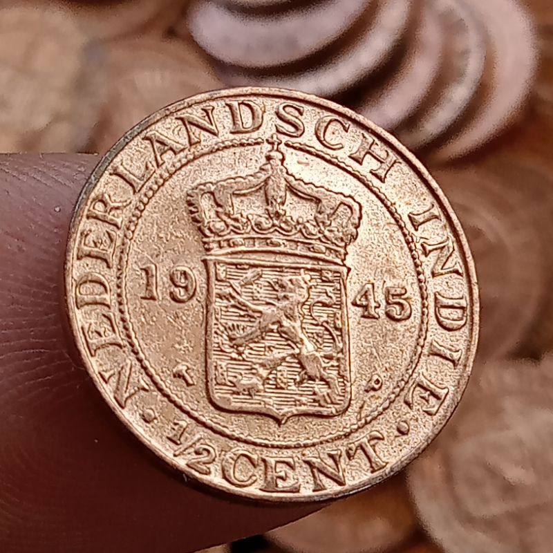 Kon 1/2 cent 1945 Nederlandcsh indie