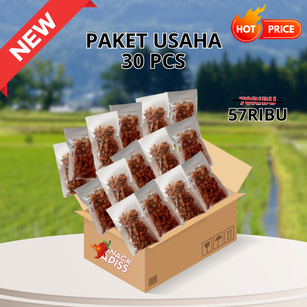 

Paket basreng daun jeruk kemasan 50 gram murah