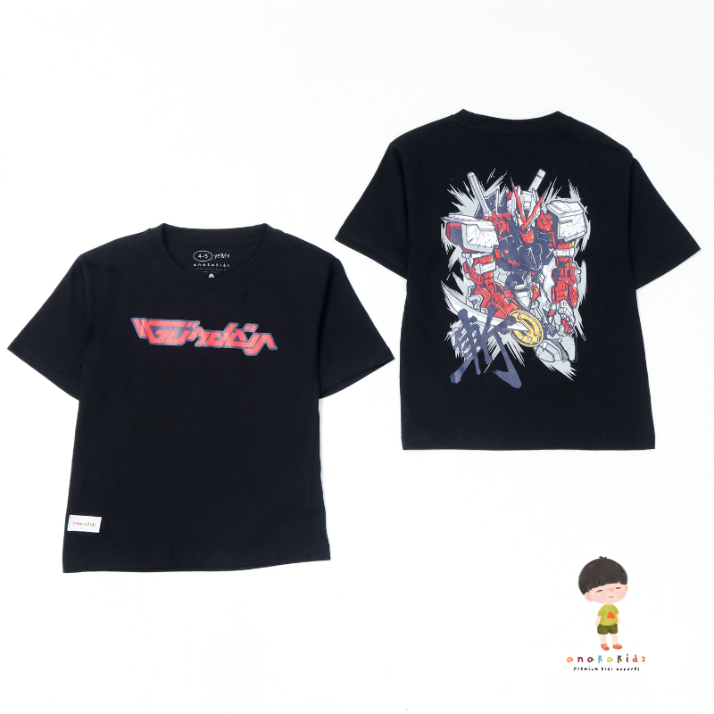 ANAKAKIDZ Tshirt Anak Oversized Gundam Hitam | Kaos Anak Oversized Laki-Laki dan Perempuan