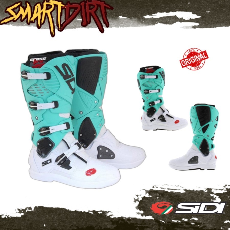 BOOTS SIDI CROSSFIRE 3 SRS MX SEPATU SIDI LIMITED EDITION WHITE MINT