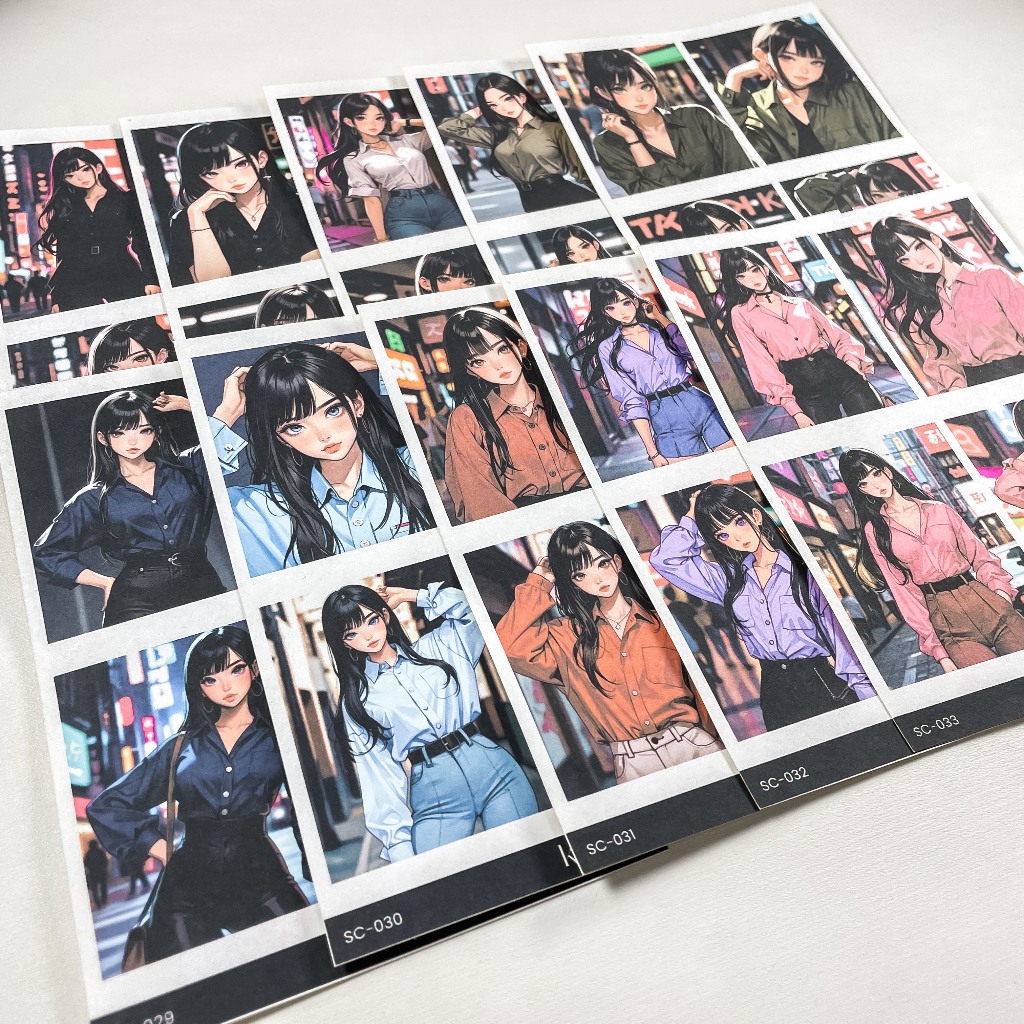 

Character Sticker: Casual Fashion 2 - Girl Aesthetic Scrapbook Journal Stiker deco handmade by kaoyashop
