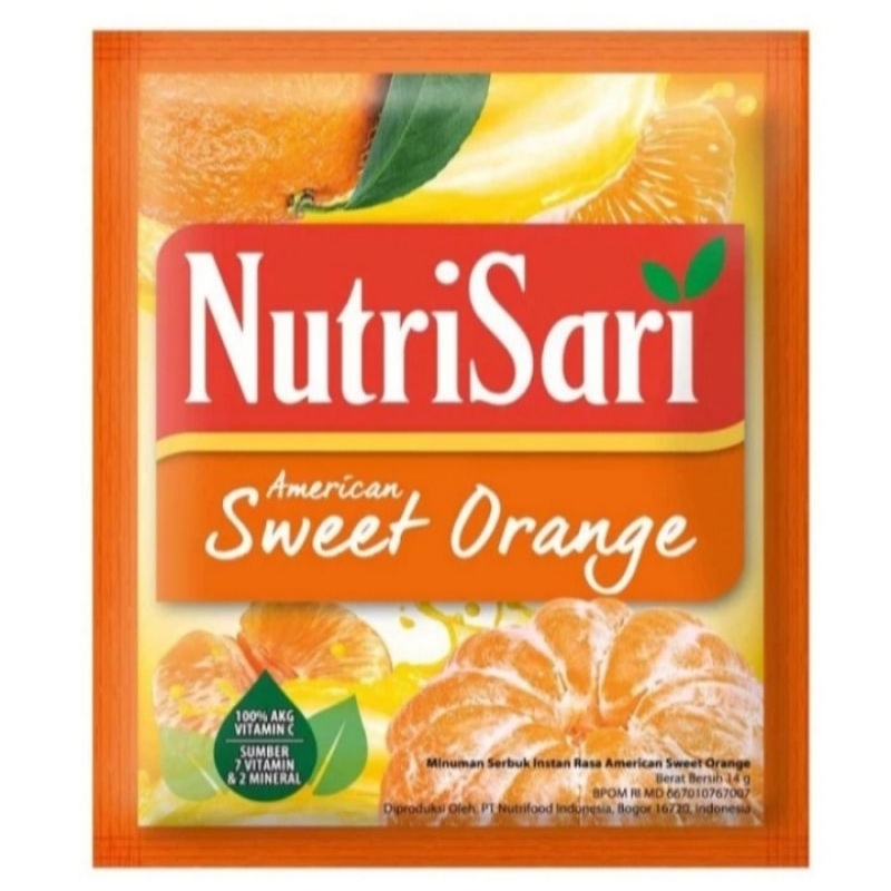 

NutriSari American Sweet Orange 1 renceng isi 10 sachet