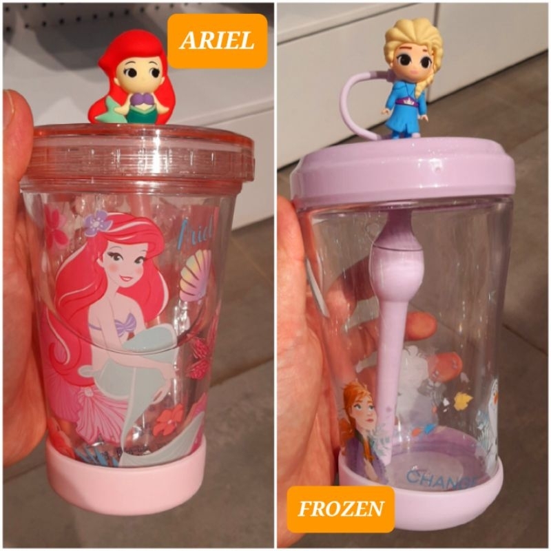 tumbler sedotan ariel mermaid tumbler floating straw cup ariel mermaid tumbler frozen ungu