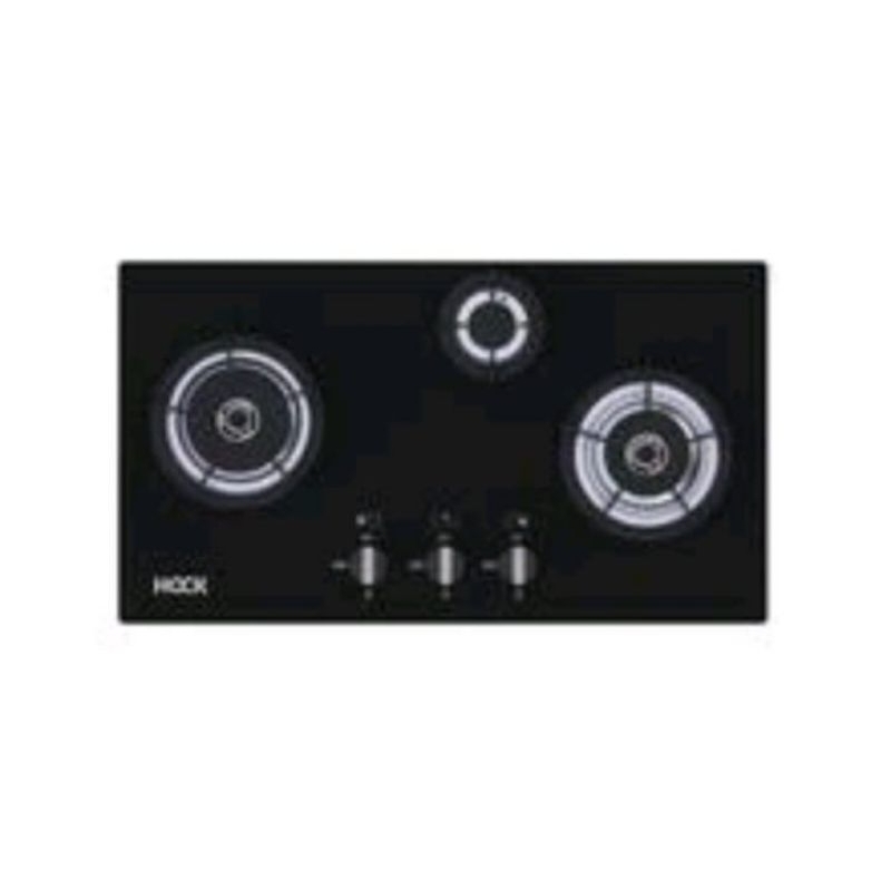 Kompor Gas Hock Tanam 3 Tungku HB-330OC Optima Crystal