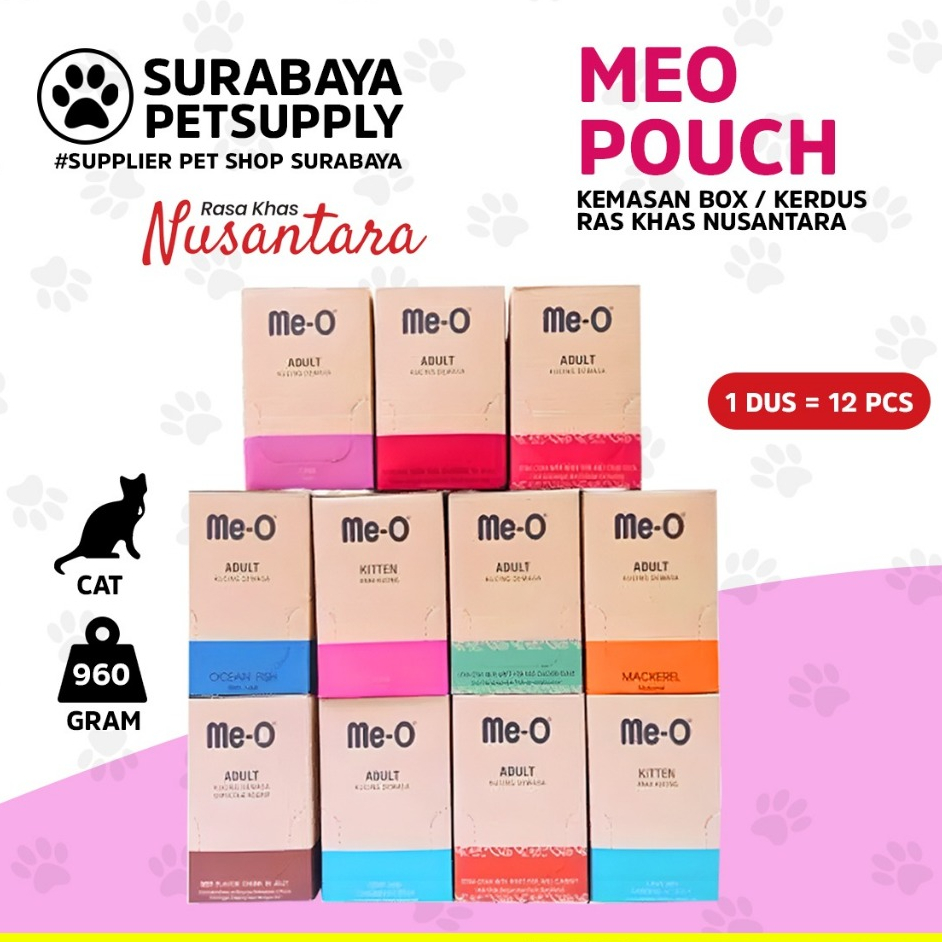 Meo Pouch Khas Nusantara 12 pouch Cat Wetfood - Me-o sachet Nusantara otak-otak / pempek - wet food 