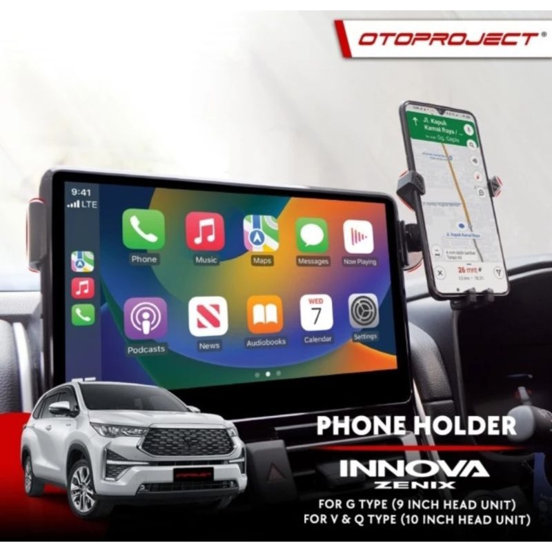 Otoproject Car Phone Holder Mobil Innova Zenix 2022 2023 Dudukan Hp