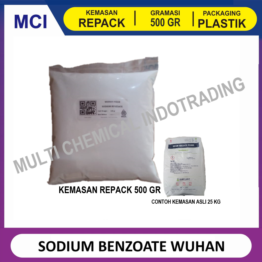 

SODIUM BENZOATE WUHAN CHINA PENGAWET FOOD GRADE BENZOAT - REPACK 500 GR