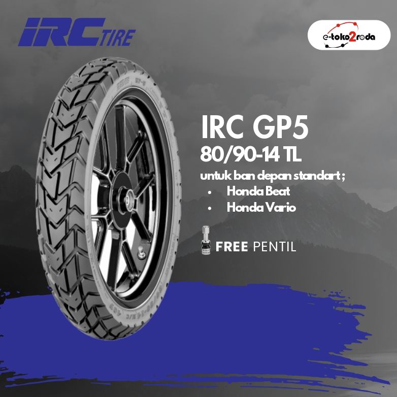 BAN IRC TUBELESS GP5 80/90 RING 14