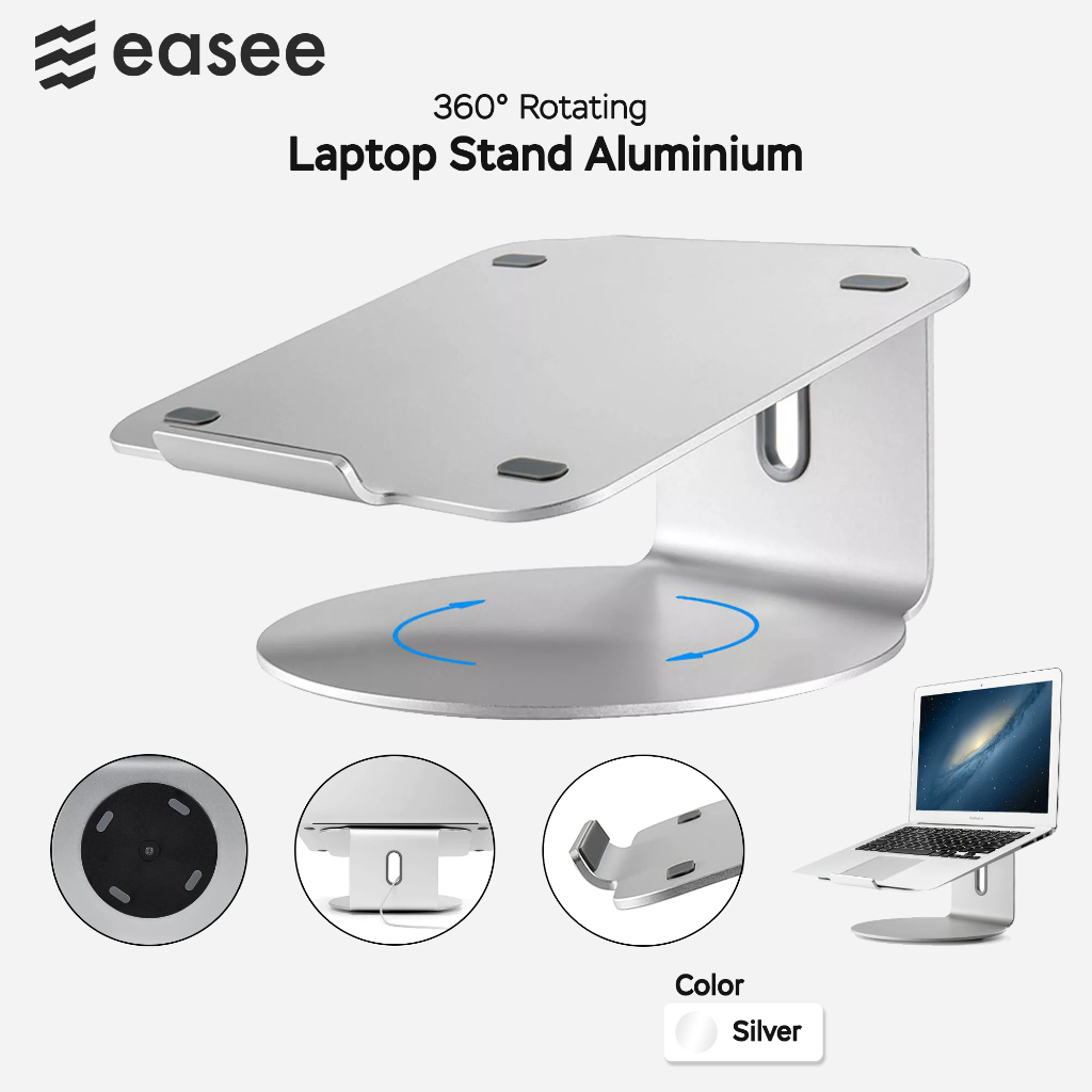 easee Laptop Stand Aluminium 360° Rotating / Macbook Stand / Alas Dudukan Laptop / Cooling Laptop