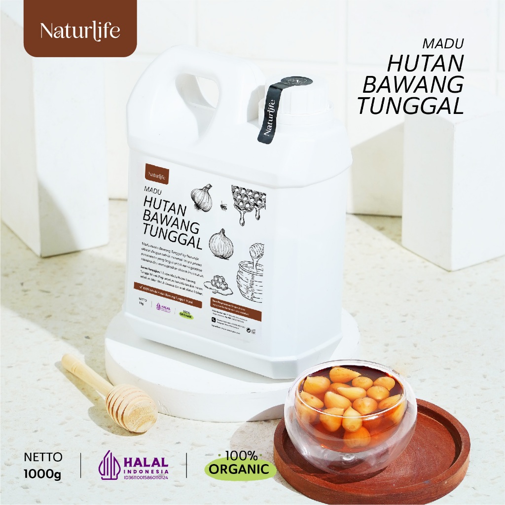 MADU BAWANG TUNGGAL 1KG NATURLIFE ORIGINAL | MADU BAWANG LANANG 100% MURNI MADU GARLIC BAWANG PUTIH 