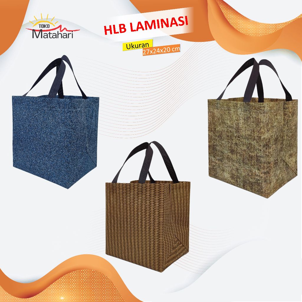 

[GROSIR] TAS BINGKISAN TAS NASI BOX 20X20 TAS HAMPERS UKURAN 27X24X20 JEANS LAMINASI