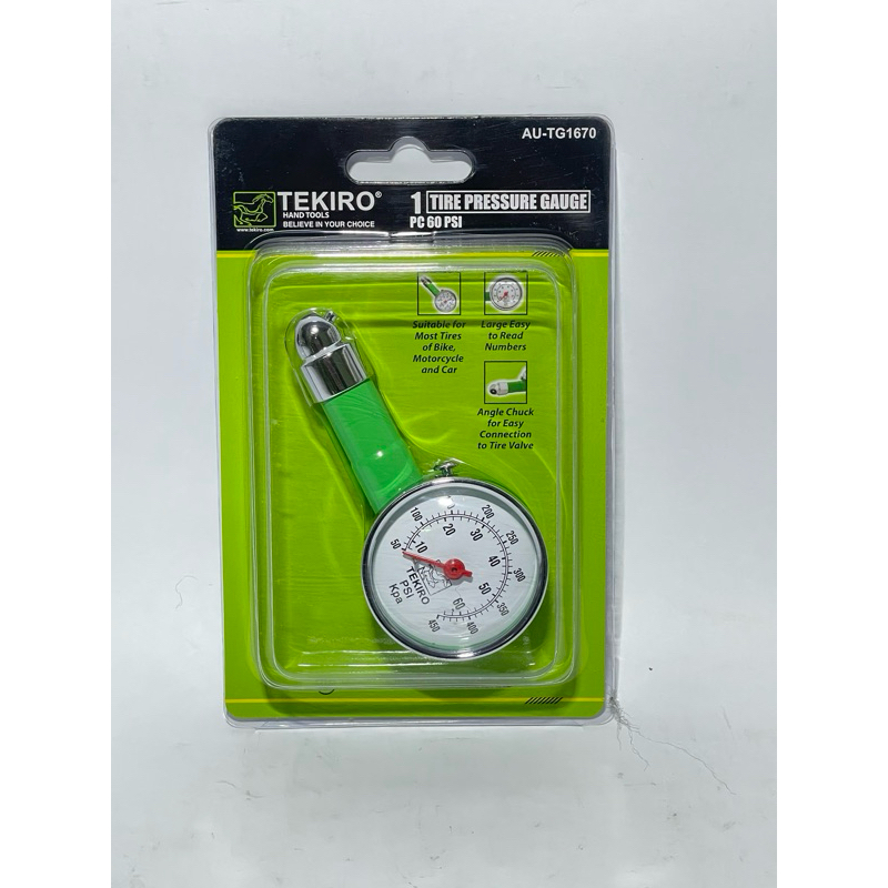 Tire Pressure Gauge 60 Psi Tekiro / Pengukur Tekanan Angin Ban / Alat Ukur Tekanan Angin Ban Tekiro