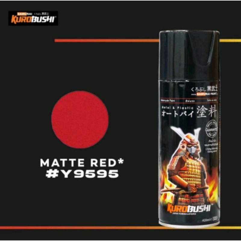 SAMURAI PAINT Y9595 MATTE RED CAT SEMPROT SPRAY WARNA MERAH DOFF YAMAHA tahan bensin