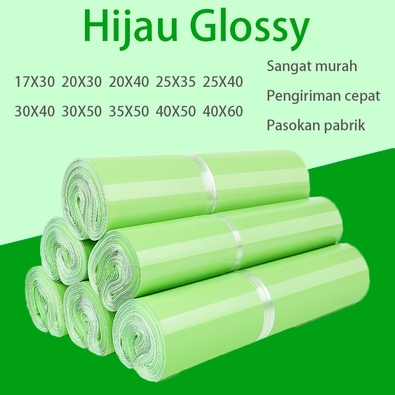 

Kemasan plastik berlapis polietilen hijau multi-ukuran