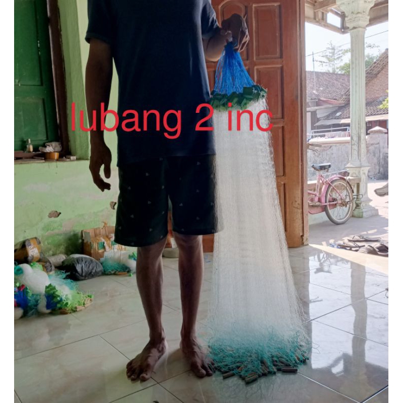 Jaring Ikan Siap pakai { panjang 10 meter }