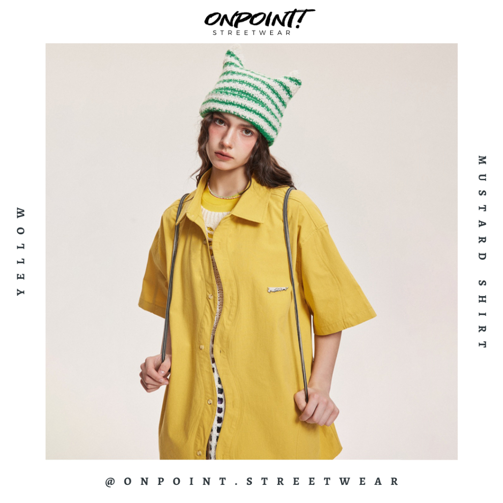 Mustard Shirt - kemeja pria wanita oversize gaya korea premium