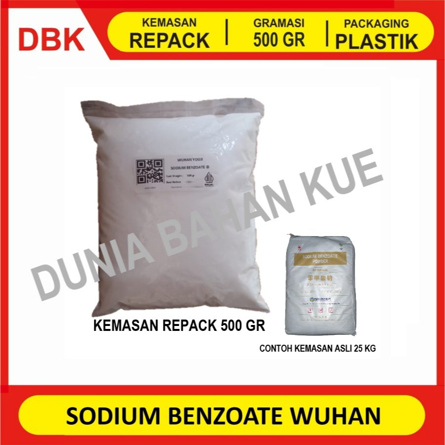 

SODIUM BENZOATE WUHAN YOU JI (C) / REPACK 500 GR / PENGAWET FOOD GRADE BENZOAT