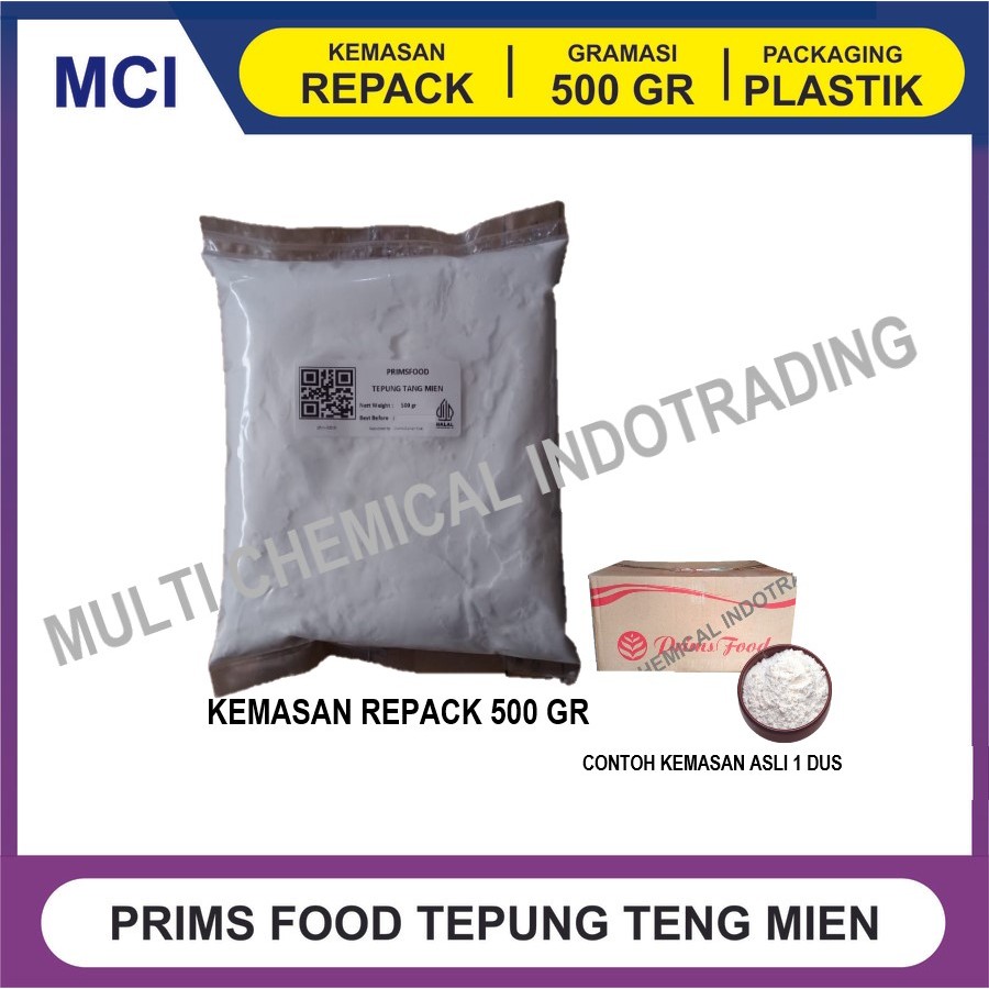 

PRIMSFOOD TEPUNG TANG MIEN REPACK 500 GR/ TENG MIEN TEPUNG PATI GANDUM