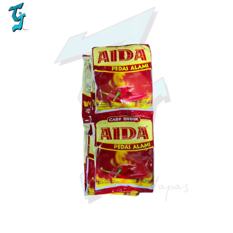 

AIDA Cabe/Cabai Bubuk Pedas Alami. 1 Renceng @10sachet.