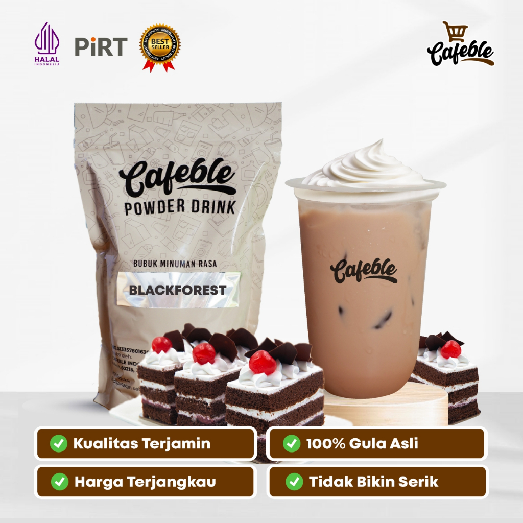 

Cafeble Bubuk Minuman Premium Rasa Blackforest Kemasan 1 kg