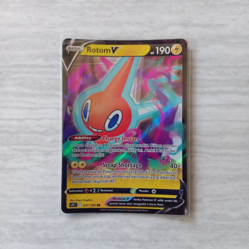 Kartu Pokemon TCG Indonesia original ROTOM V RR