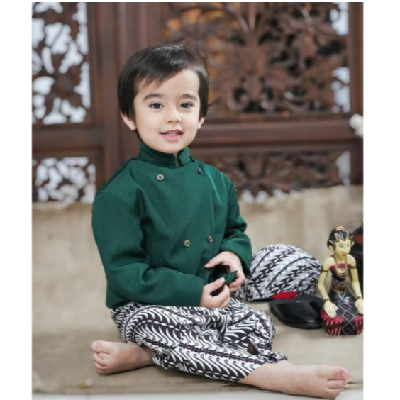 Baju adat jawa anak kecil/ kostum surjan lurik - tedak sinten