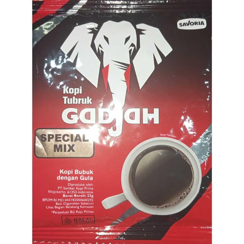 

Kopi Tubruk Gadjah MIX Kopi dan Gula - 1 renceng isi 10 sachet